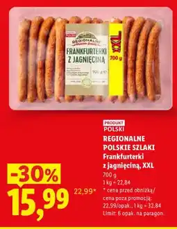 Lidl Frankfurterki z jagnięciną XXL Regionalne Polskie Szlaki oferta