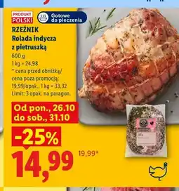 Lidl Rolada indycza z pietruszką Rzeźnik oferta