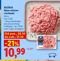 Lidl Mięso mielone z karkówki Rzeźnik oferta