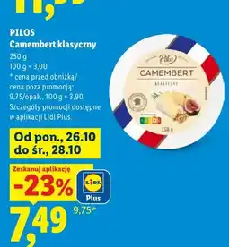 Lidl Ser camembert klasyczny Pilos oferta