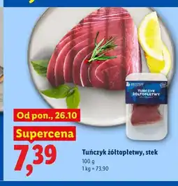 Lidl Tuńczyk żółtopłetwy stek Seamor oferta