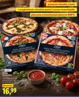 Lidl Pizza mrożona mozzarella z pesto genovese Deluxe oferta