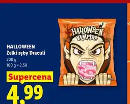 Lidl Żelki zęby Draculi Halloween oferta