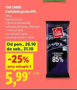 Lidl Czekolada gorzka 85% Fin Carré oferta