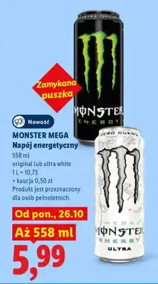Lidl Napój energetyczny Monster Mega original oferta