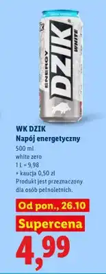 Lidl Napój energetyczny white zero WK Dzik oferta