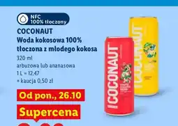 Lidl Woda kokosowa 100% tłoczona z młodego kokosa arbuzowa Coconaut oferta