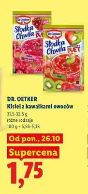 Lidl Kisiel z kawałkami owoców Słodka Chwila malina Dr. Oetker oferta