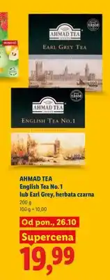 Lidl Herbata czarna Earl Grey Ahmad Tea oferta