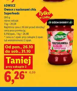 Lidl Owoce z nasionami chia Superfoods Łowicz oferta