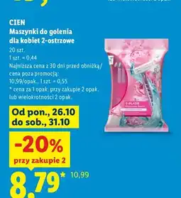 Lidl Maszynki do golenia dla kobiet 2-ostrzowe Cien oferta
