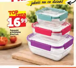 Topaz Pojemniki prostokątne 3-pak Vivo oferta