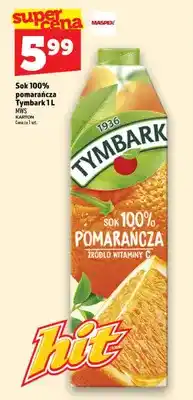 Topaz Sok pomarańcza Tymbark 1 l 100% oferta