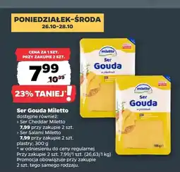 Netto Ser gouda w plastrach Miletto oferta