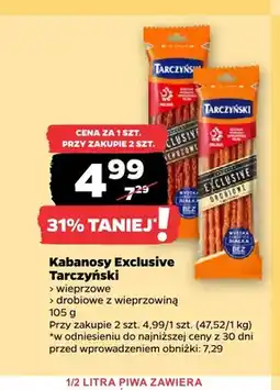 Netto Kabanosy Exclusive wieprzowe Tarczyński oferta