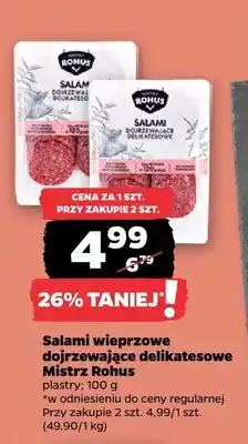 Netto Salami wieprzowe dojrzewające delikatesowe Mistrz Rohus oferta