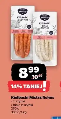 Netto Kiełbaski z szynki Mistrz Rohus oferta