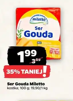 Netto Ser gouda w kostce Miletto oferta