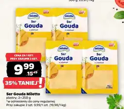 Netto Ser gouda w plastrach Miletto 2-pak oferta