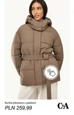 C&A Kurtka pikowana z paskiem C & A oferta