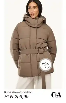 Kurtka pikowana z paskiem C & A