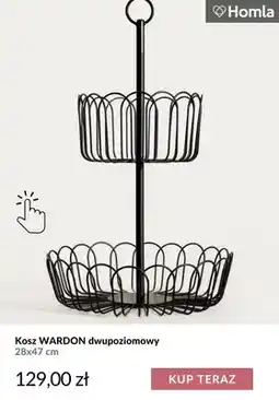 Homla Kosz Wardon dwupoziomowy 28x47 cm Homla oferta