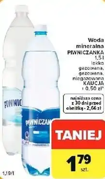 Carrefour Express Woda mineralna PIWNICZANKA oferta