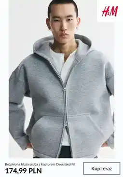 H&M Rozpinana bluza scuba z kapturem Oversized Fit H & M oferta
