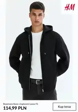 H&M Rozpinana bluza z kapturem Loose Fit H & M oferta
