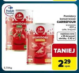 Globi Pomidory konserwowe krojone Carrefour oferta