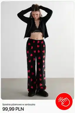 Cropp Spodnie piżamowe w serduszka Cropp oferta