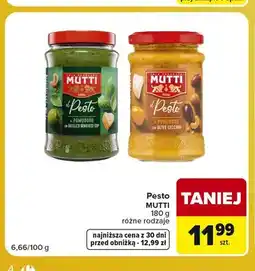 Carrefour Express Pesto z oliwkami Leccino Mutti oferta