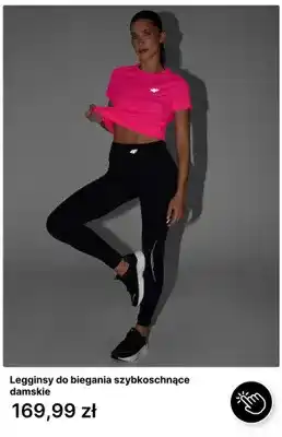Legginsy do biegania szybkoschnące damskie 4F