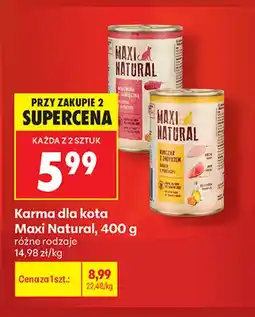 Biedronka Karma dla kota Maxi Natural kurczak z indykiem oferta