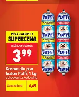 Biedronka Karma dla psa baton Puffi z drobiem oferta