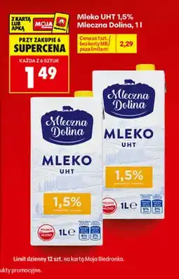 Biedronka Mleko UHT Mleczna Dolina 1,5% oferta