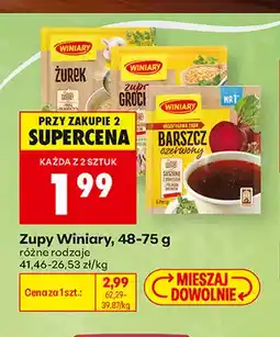 Biedronka Zupy Winiary różne rodzaje oferta