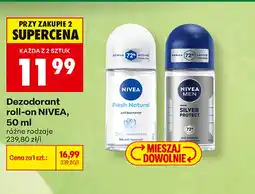 Biedronka Dezodorant roll-on Nivea Men Silver Protect oferta