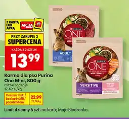 Biedronka Karma dla psa Purina One Mini Sensitive oferta