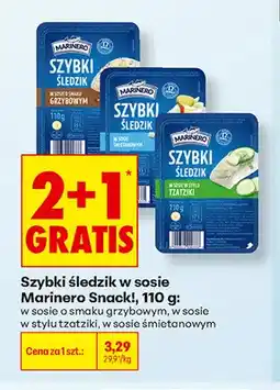 Biedronka Szybki śledzik w sosie o smaku grzybowym Marinero Snack! oferta