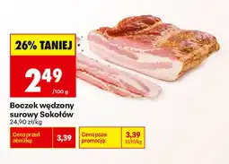 Biedronka Boczek wędzony surowy Sokołów oferta