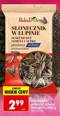 Biedronka Słonecznik w łupinie prażony solony BakaD'Or oferta