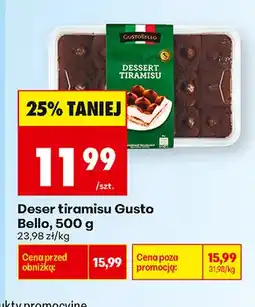 Biedronka Deser tiramisu Gusto Bello oferta