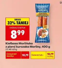Biedronka Kiełbasa Morlińska z piersi kurczaka Morliny oferta