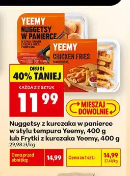 Biedronka Nuggetsy z kurczaka w panierce w stylu tempura Yeemy oferta