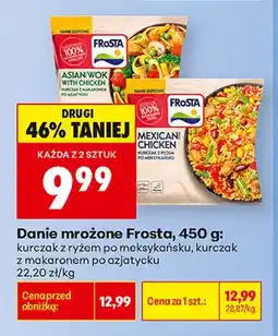 Biedronka Danie mrożone Frosta kurczak z makaronem po azjatycku oferta