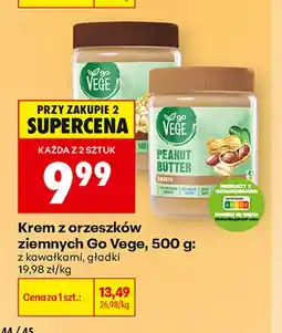 Biedronka Krem z orzeszków ziemnych gładki Go Vege oferta