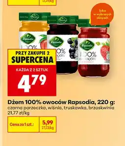 Biedronka Dżem owoców czarna porzeczka Rapsodia 220 g 100% oferta