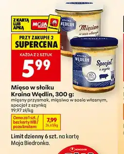 Biedronka Mięso w słoiku mięsny przysmak Kraina Wędlin oferta