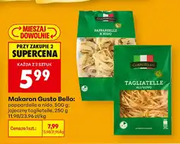 Biedronka Makaron pappardelle a nido Gusto Bello oferta
